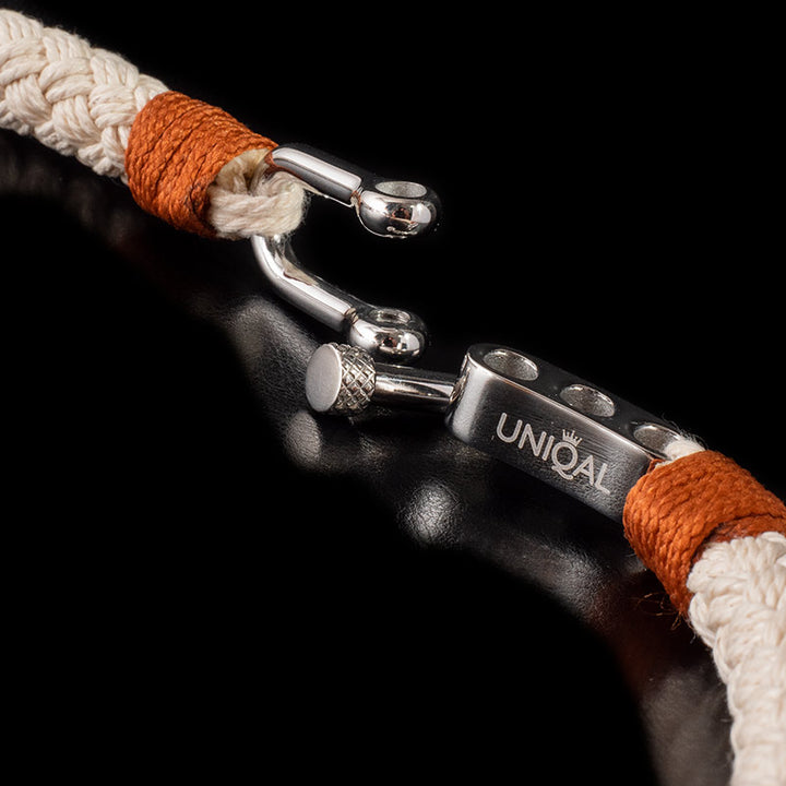 maritimes nautisches unisex armband segeltau schaekel uniqal