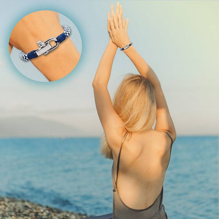 maritimes nautisches unisex armband segeltau schaekel uniqal