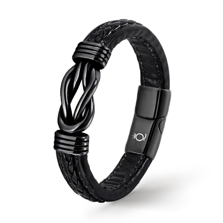 Lederarmband infinity schwarz unendlichkeit uniqal