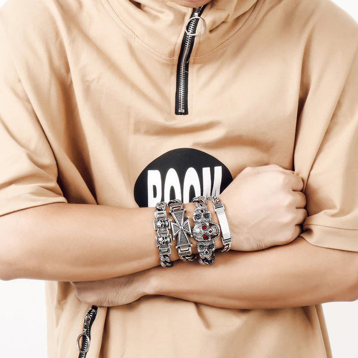 panzerarmband herren königsarmband chain bracelet edelstahl uniqal 