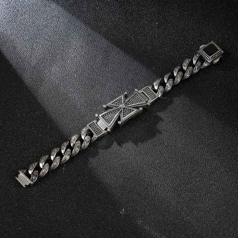 panzerarmband herren königsarmband chain bracelet edelstahl uniqal 