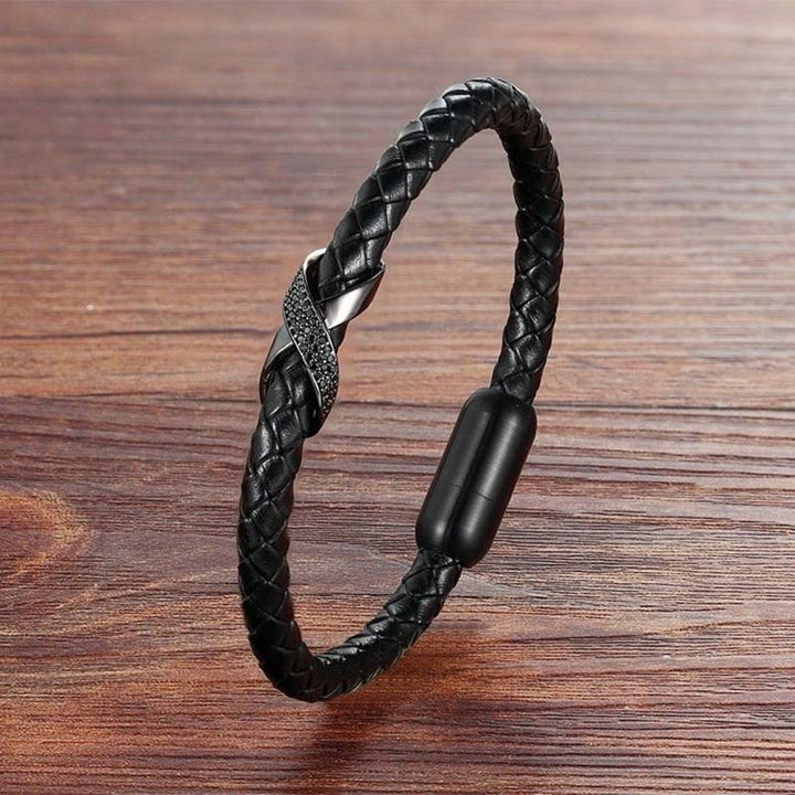 unendlichkeit leder armband herren infinity bracelet uniqal